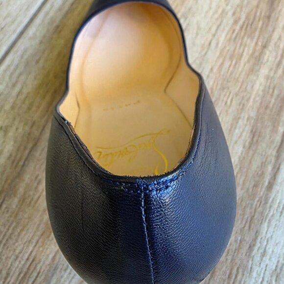 Christian Louboutin Pigalle Navy Blue Leather 100mm Pump Shoes Eur. 35.5 - Picture 12 of 14